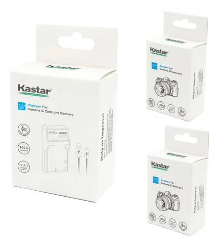 Kastar Batería (x2) Y Cargador Usb Delgado Para Jvc Bn-vf8.