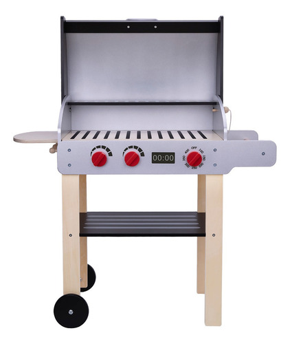 Asador De Madera Con Accesorios Juego De Cocina Y Comida Color Multicolor