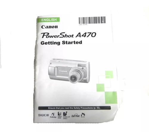 Câmera Canon Powershot A470 7.1mp 3.4x Op. Zoom 2x Pilhas