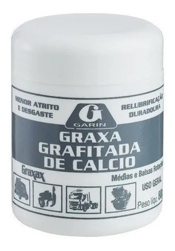 Graxa De Cálcio Grafitada Lubrificação 80g Garin