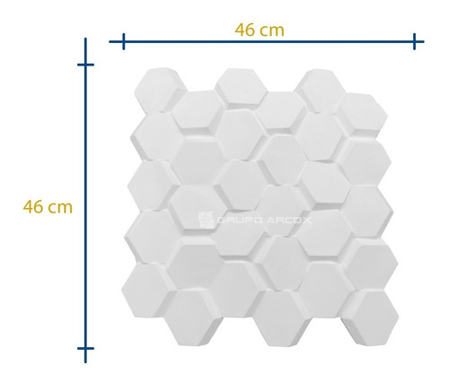 Imagen 6 de 6 de Panel 3d Muro Beehiven Decorativo Yeso Interiores
