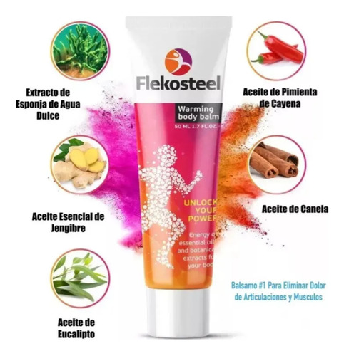 2 Pack Motion Energy Balsamo Corporal 50 Ml Flekosteel Sin Fragancia