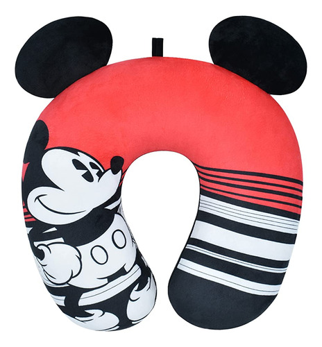 Disney Mickey Mouse Almohada De Cuello De Viaje Para Avión, 