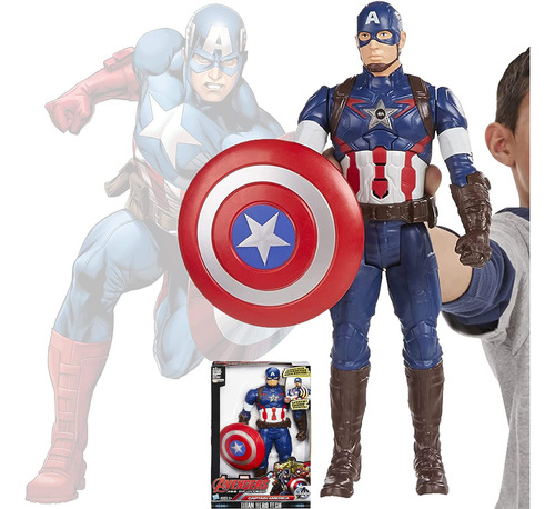 Theavengers Titan Hero Tech Captain America - Figura De Acc.
