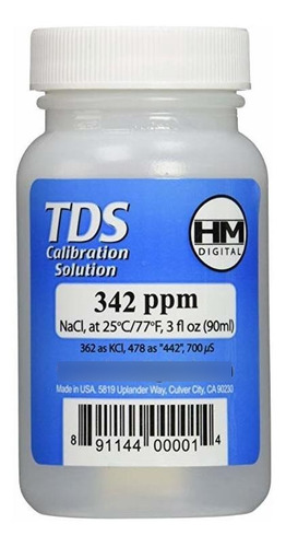 Hm Digital C342 Tds Y Solución De Ec De Calibración, 342 Ppm