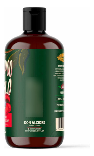 Shampoo Para Cabelo Masculino Guaraná 230ml Don Alcides