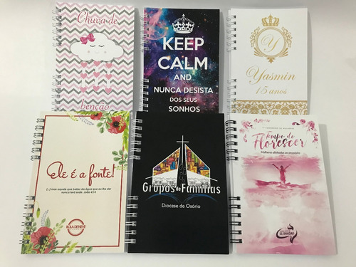 100 Mini Agendas Personalizadas 10x15cm Brinde - Lembrança