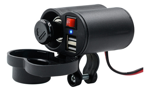 Cargador Usb Para Motocicleta, 12 V, Doble Conector Usb, Imp