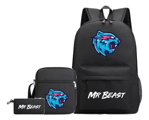 Mochila Mr Beast Lightning De Viaje, 3 Piezas