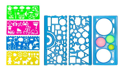 7 Plantillas De Dibujos Geométricos De 20 Cm Transparentes