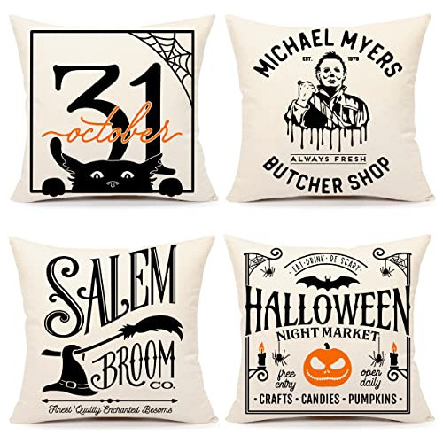 Fundas De Almohada De Decoración De Halloween 18x18 Ju...