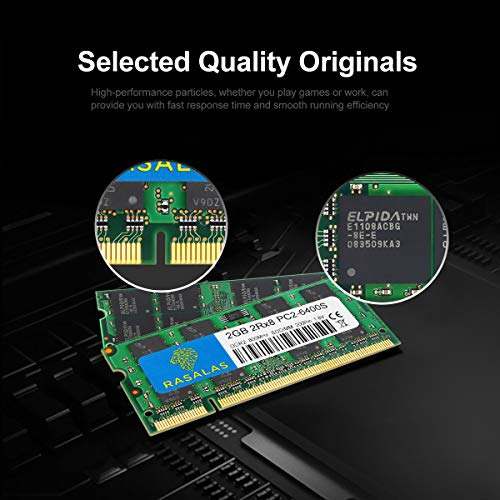 Kit Rasalas Ddr2 Pc2-6400 Ddr2 800 Sodimm Ddr2 De 4 Gb (2 Un