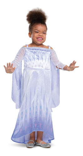 Disfraz De Elsa Para Niñas, Vestido Oficial Adaptativo De .