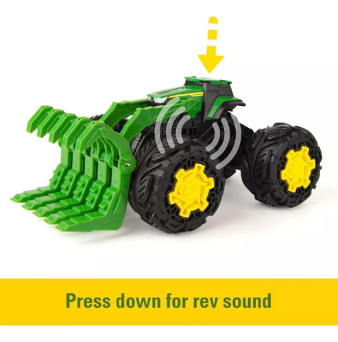 Tractor John Deere Kids Monster Treads Rev Up Tomy Tractor Verde