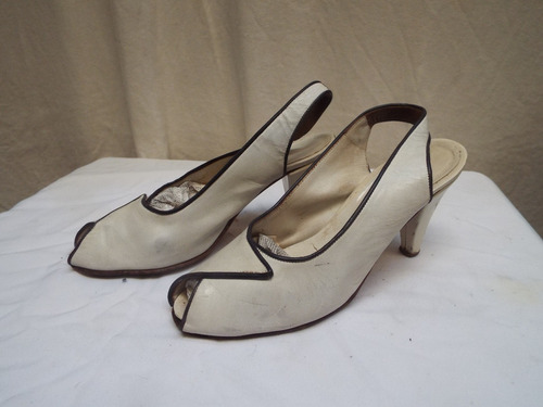 Zapatos Sandalia Blanco T 36 Con Dedo