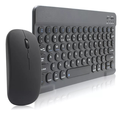 Kit Teclado E Mouse Bluetooth 5.2 Compatível Pc iPad Android