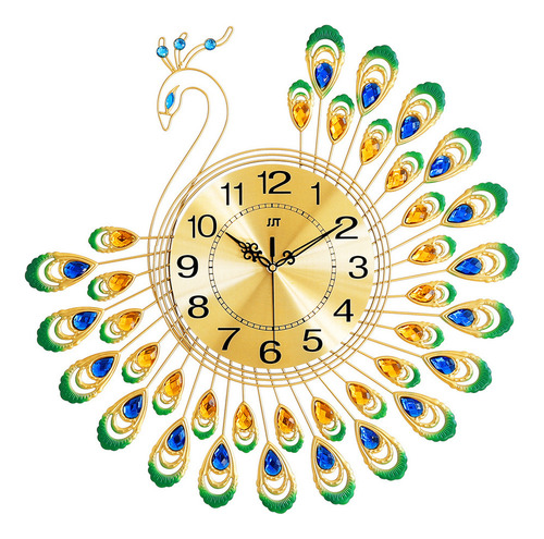 Reloj De Pared Con Diseño De Pavo Real Para