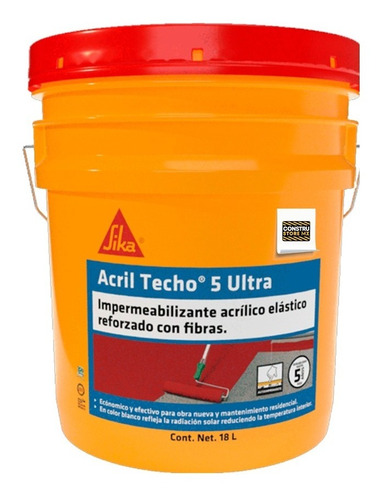 Acril Techo 5 Ultra Imper Rojo Terracota 18 L