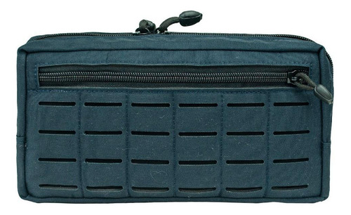 Bolso Utilitário Warfare Modular Zíper Laser Cut Azul 25x12