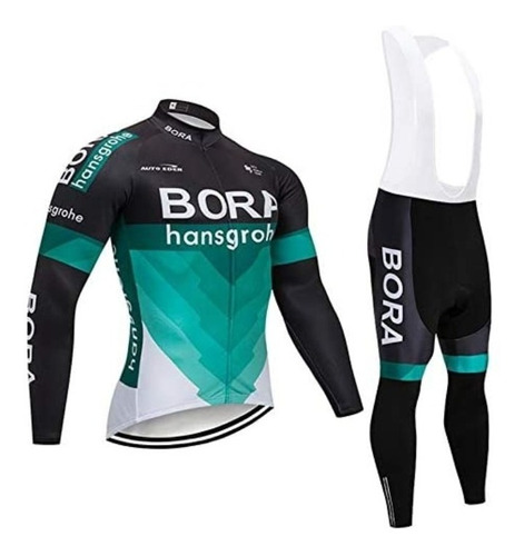 Conjunto Ciclismo Bora Hansgrohe Largo Acolchado Tirantes