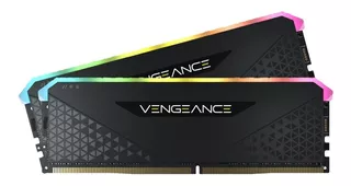 Memoria RAM Vengeance RGB RS gamer color negro 16GB 2 Corsair CMG16GX4M2D3600C18