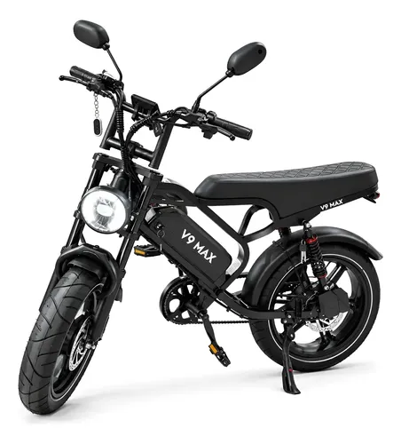 Bicicleta Elétrica V9 Max 1000w Freio Hidráulico Alarme Nfc Preto