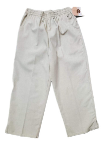 Capri Lino Juvenil Elastico En Cintura Con Bolsas 32 34 36
