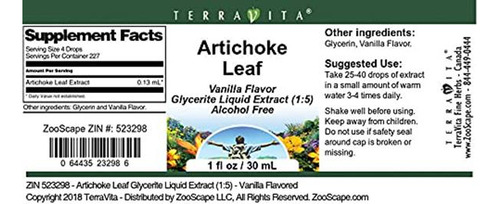 Extracto Hoja De Alcachofa Sabor Vainilla Terravita 3 Pack