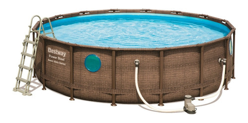 Piscina Estructural Circular Premium Ratán 19480 L C/ventana