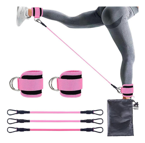 Bandas De Resistencia Al Tobillo Con Puños, Fitness 10 Lbs