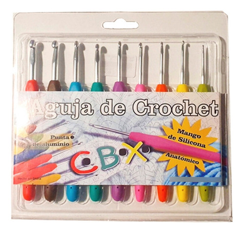 Set Agujas De Crochet Mango Siliconado Cbx 9 Unds