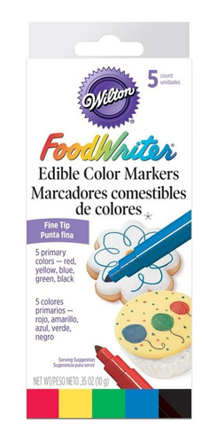 Wilton Marcadores Comestibles Colores Primario (5 Unidades)