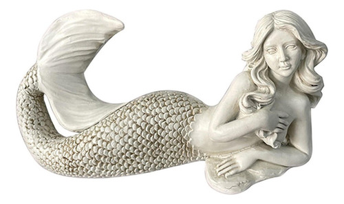 Elegante Sirena Estatuillas Adorno Escultura Decoración
