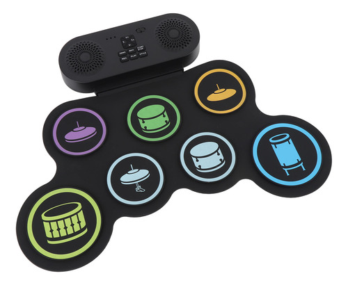 Tambor Eléctrico Roll Up Con Altavoz Estéreo Dual Midi