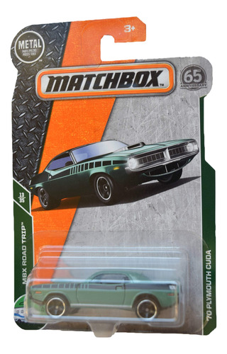 Matchbox Viaje Por Carretera 13/35 '70 Plymouth Cuda 19/125,