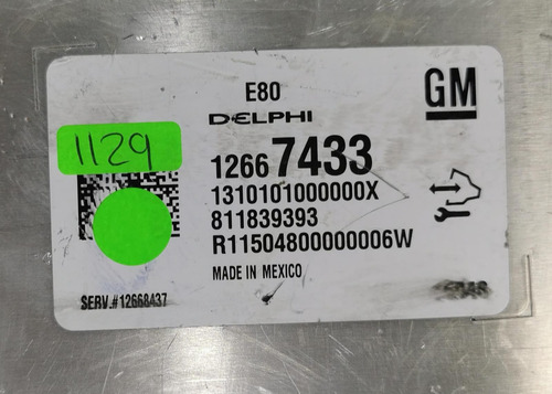 Computadora De Motor Gmc Canyon 2015-2016 12667433 Original (Usado)
