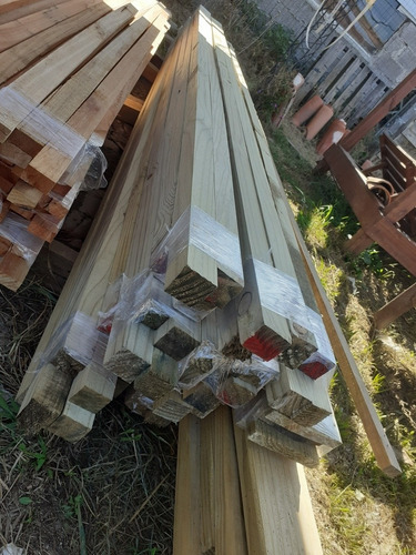 Imagen 2 de 3 de Alfajia 2x2x3,3 Curado Cca Madera Tirante Clavador