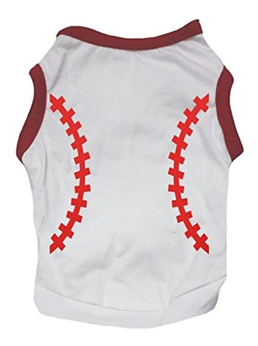 Petitebella Estampado De Beisbol Camisa Roja Blanca Ropa Pa