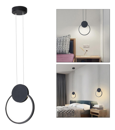 2 Lámpara Colgante Led Minimalista Nórdica Regulable