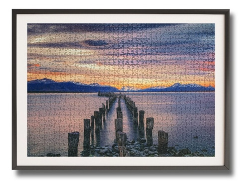 Imagen 4 de 4 de Puzzle 1.000 Piezas Puerto Natales Paisajes Chilenos