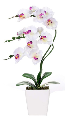 Plantas De Orquídeas De Seda Artificial De 15 Pulgadas...