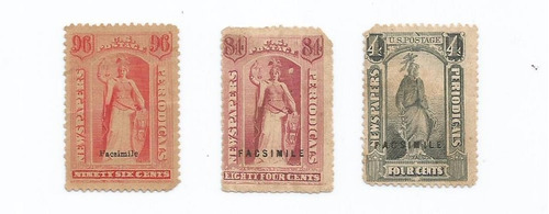 Selo Estados Unidos,selos Jornal Periódico 1875,novos.descr.