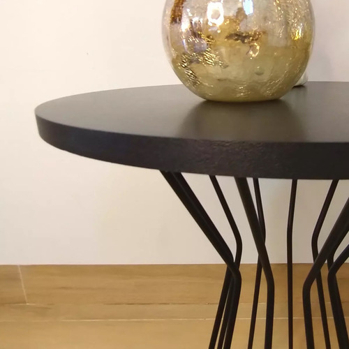 Mesa Lateral Nápoles 35x45cm Kelan Cor Preto