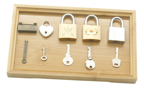 5pcs Lock And Key Toys, 5 Unidades De Chaves Com Bandeja