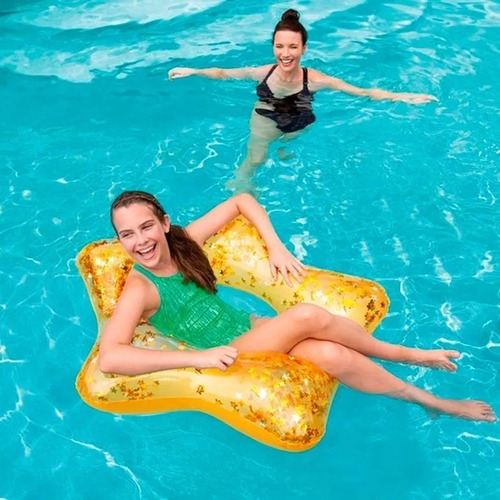 Salvavidas Inflable Glitter Estrella Corazon Bestway 36141