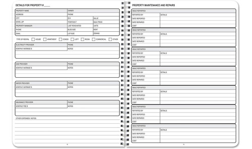 Bookfactory Rental Property Record Book/rental Property Log
