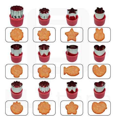 Kit De Moldes For Cortar Galletas Y Dulces (12 Piezas)