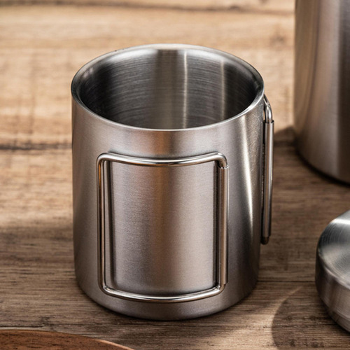 Taza De Acero Inoxidable Para Acampada, Taza De Viaje 400ml