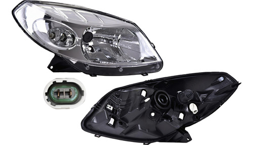 Faro Sandero Manual/electrico P/foco Halogeno S/foco Der