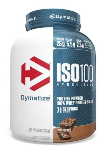 Proteína hidrolisada Iso 100 Dymatize, 5 libras, sabor de morango Los Sabore
